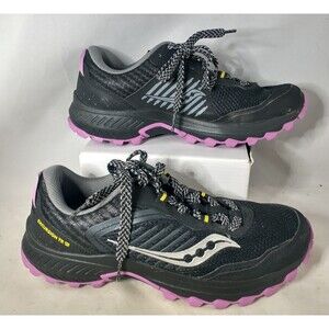 Saucony Excursion TR Trail Running Shoes S10669-34 Black/silver Women's Size 8.5